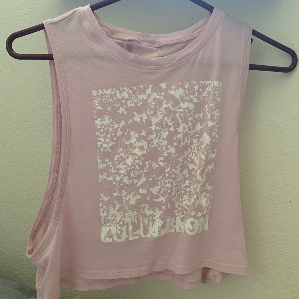 Lululemon pink muscle tank top
